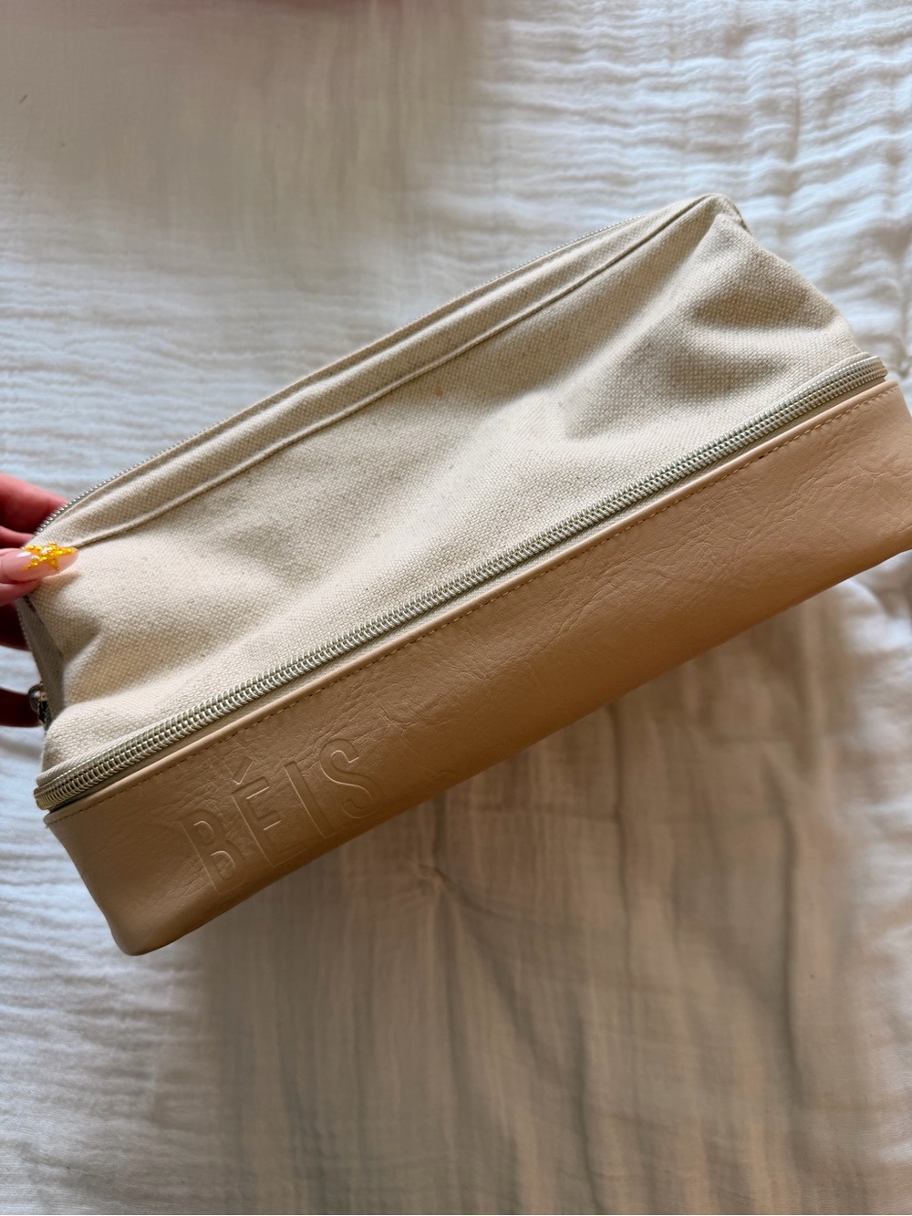 BEIS “Dopp Kit” in Beige